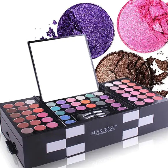 Eyeshadow Blush Eyebrow Makeup -MISS ROSE 144 Color Makeup Kit