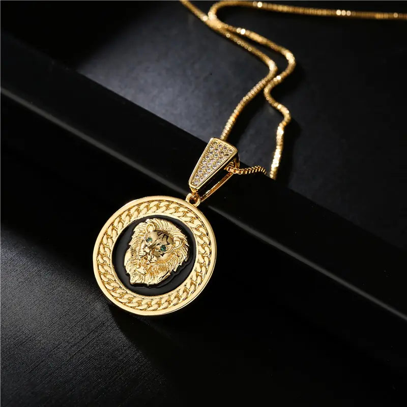 Golden/Silver Color Lion Pendant Necklace