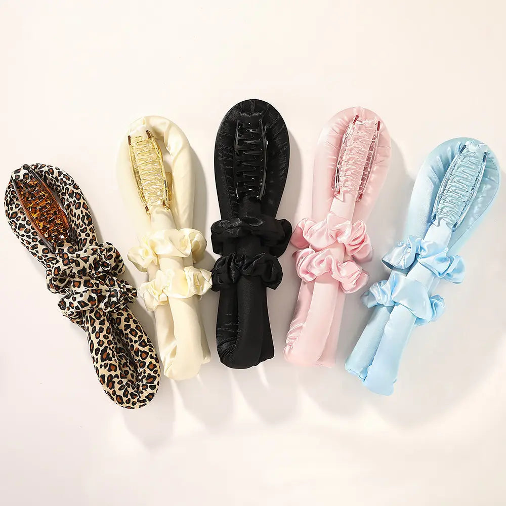 Headband Lazy Hair Curlers Hair Styling with Clip