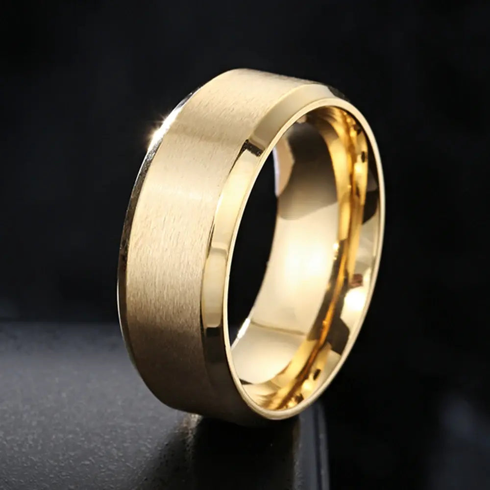 Men's Ring (Black Silver Groove)