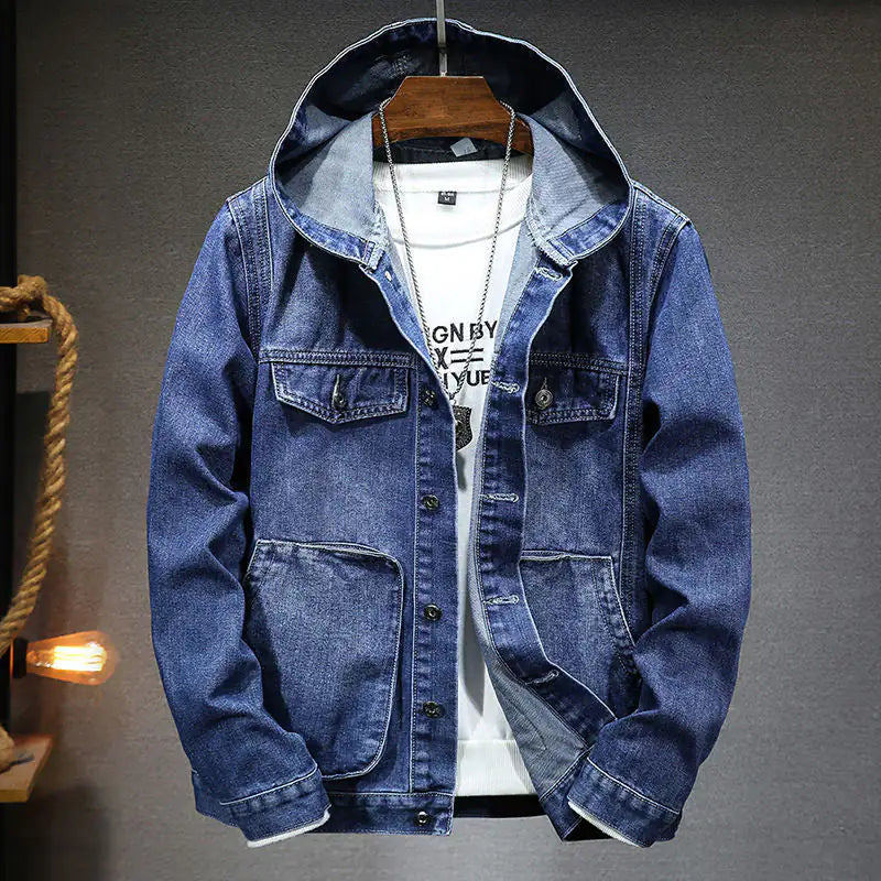 Men's Hooded Denim Jacket