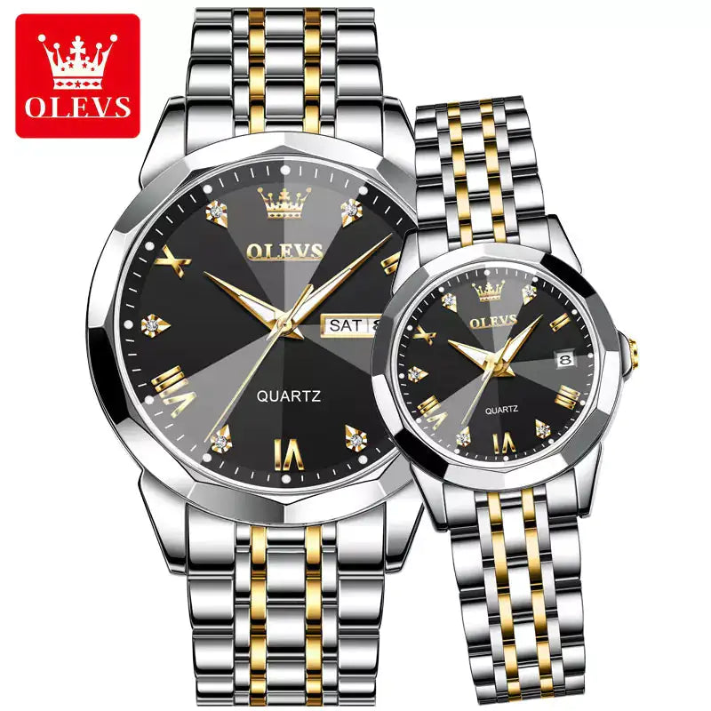 Olevs Diamond 3D Watch Set