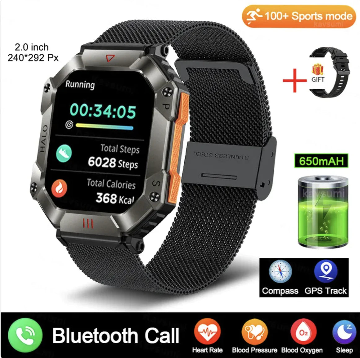 New Android GPS Fitness Smartwatch for Women