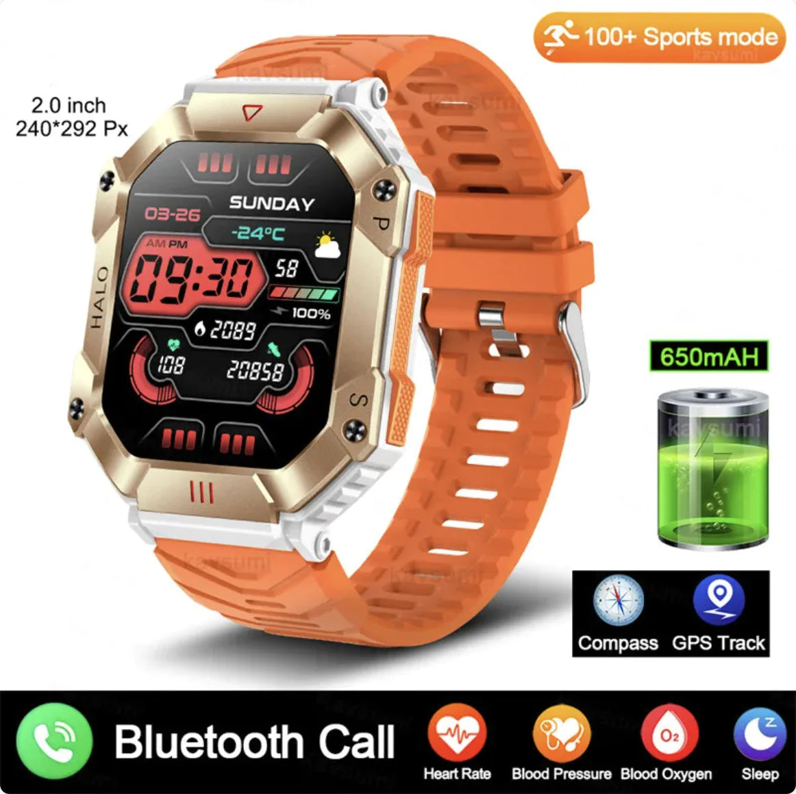 New Android GPS Fitness Smartwatch for Women