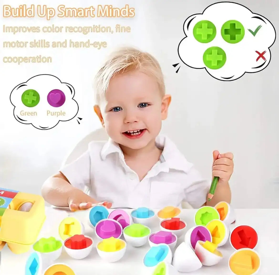 3D Egg Puzzles - Montessori Toy for Kids