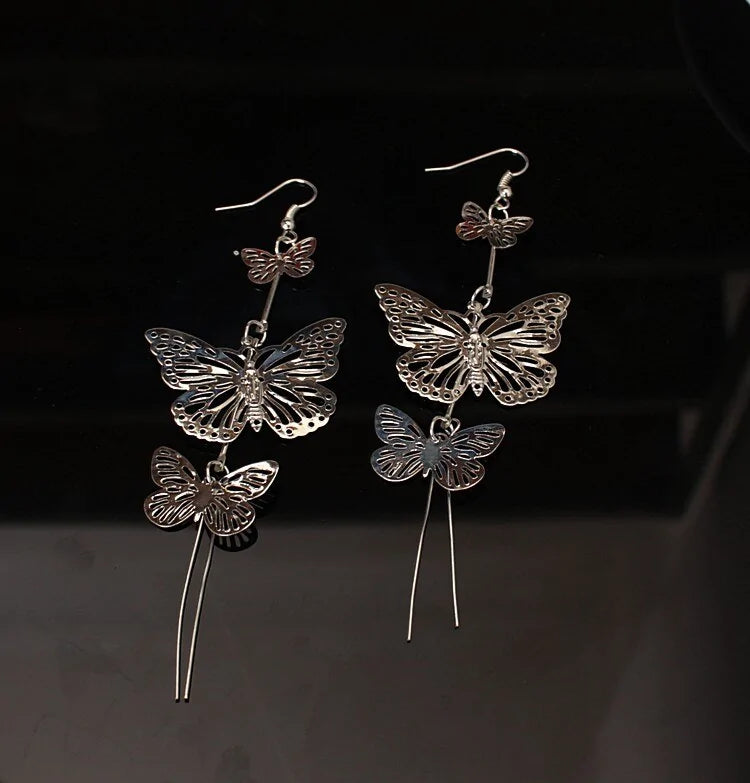 Rhinestone Butterfly Stud Earrings