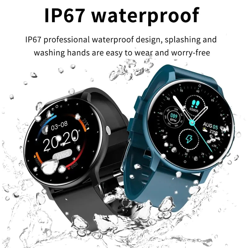 Full Touch Screen Sport Fitness Watch - Waterproof