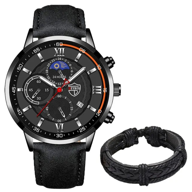 Men's Casual Leather Watch