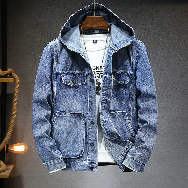 Men's Hooded Denim Jacket