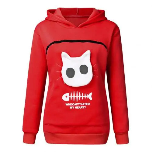 Cat's Hoodie with Cuddle Pouch