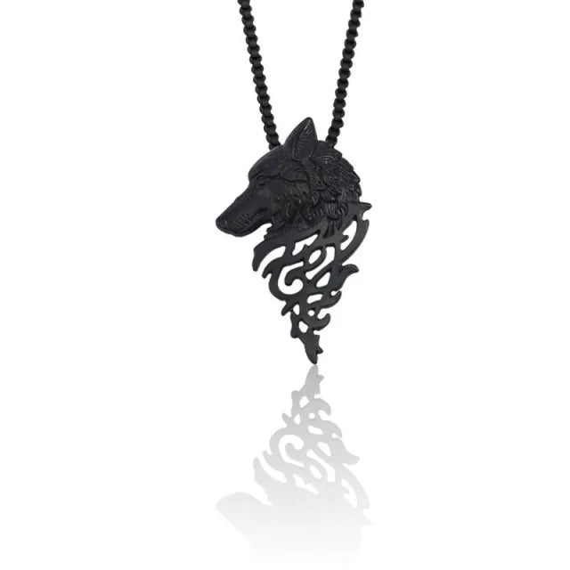 Wolf Head Pendant Necklace