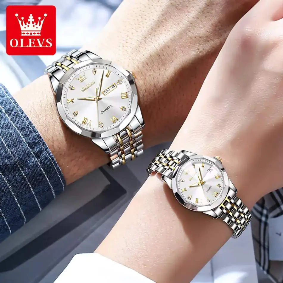 Olevs Diamond 3D Watch Set