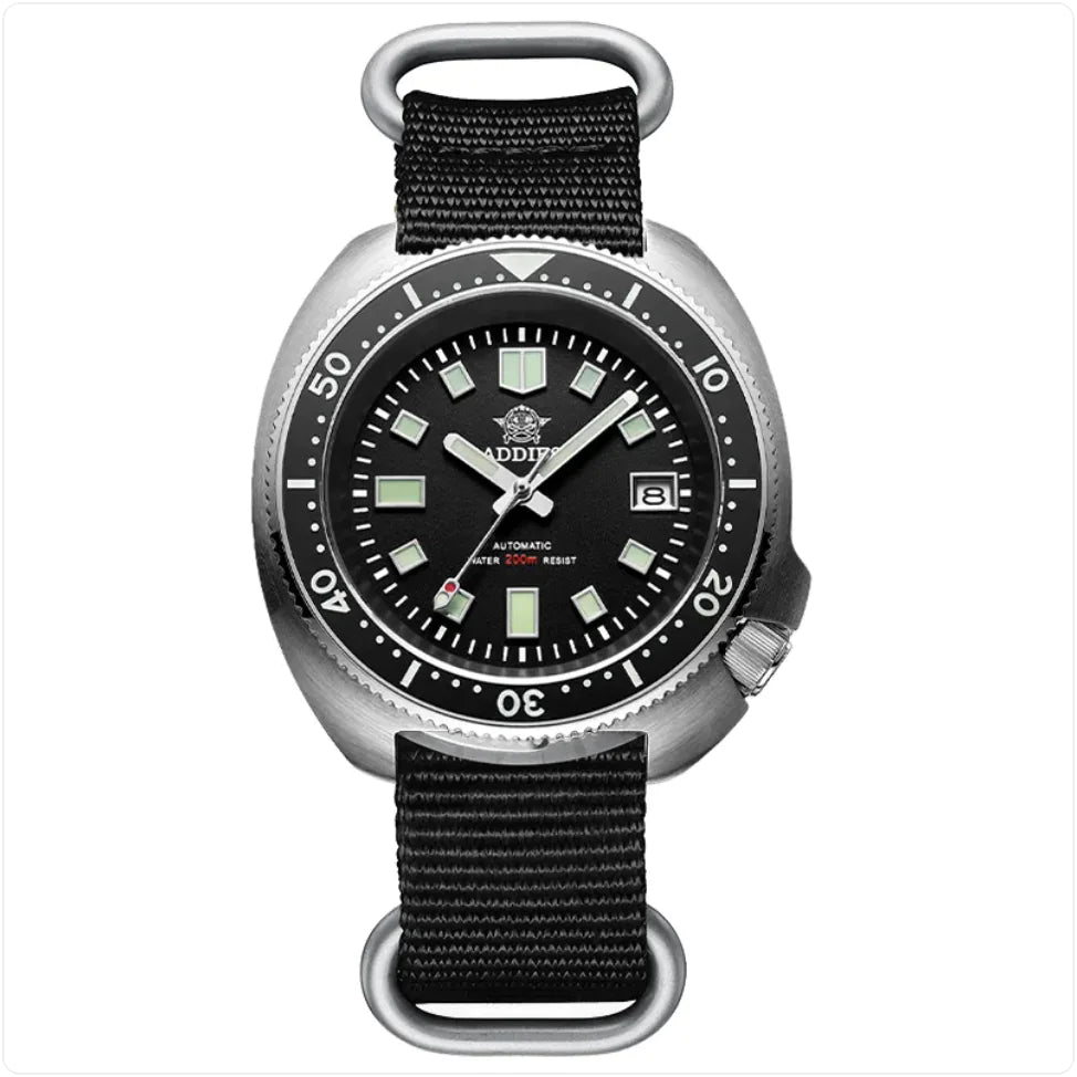 Men's Luminous Sapphire Steel Dive Watch