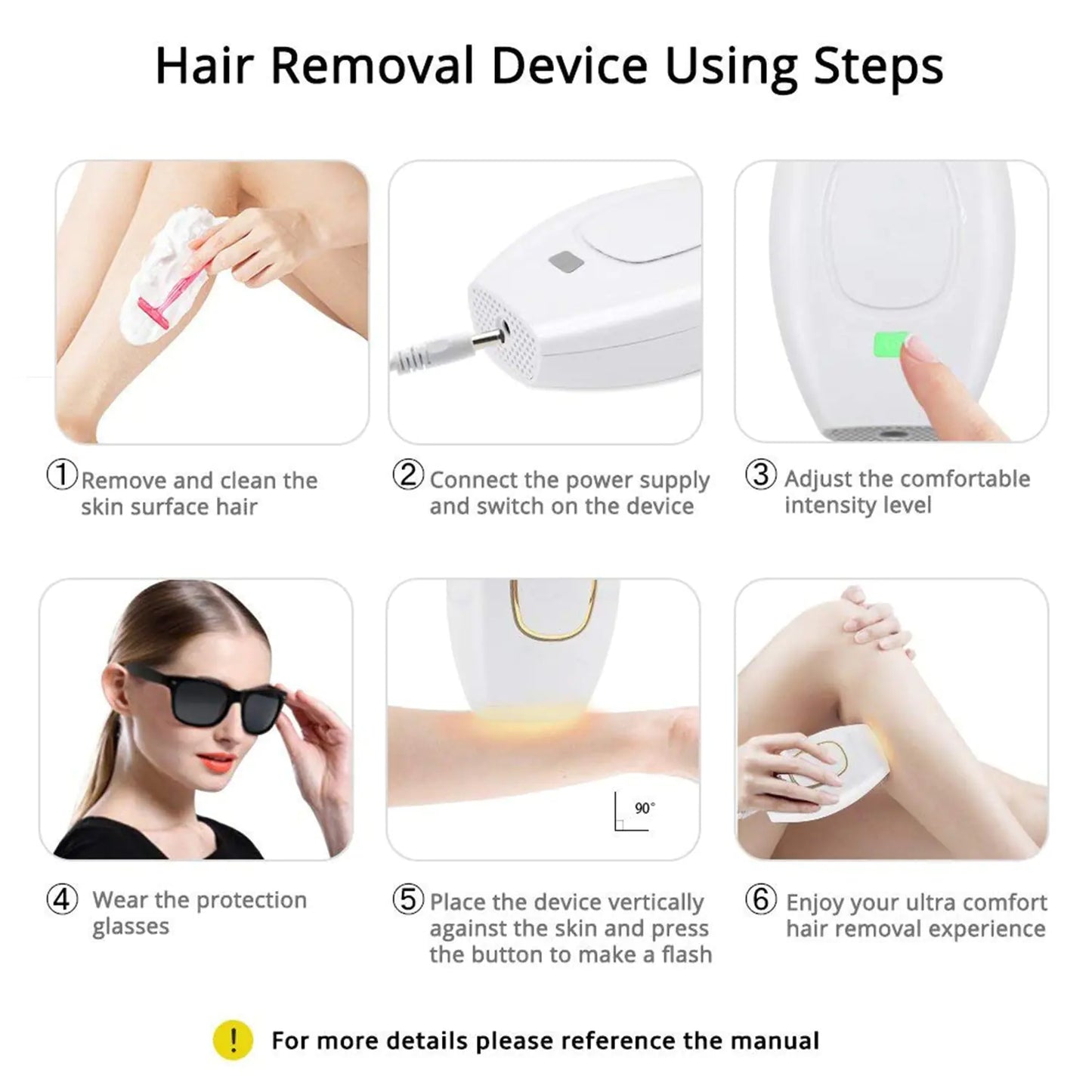 IPL light Hair Removal Epilator for Women with Protective glasses