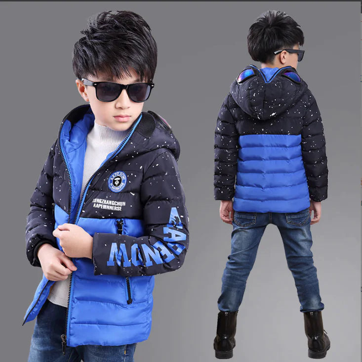 Fashion Boy's Glasses Hooded Coat