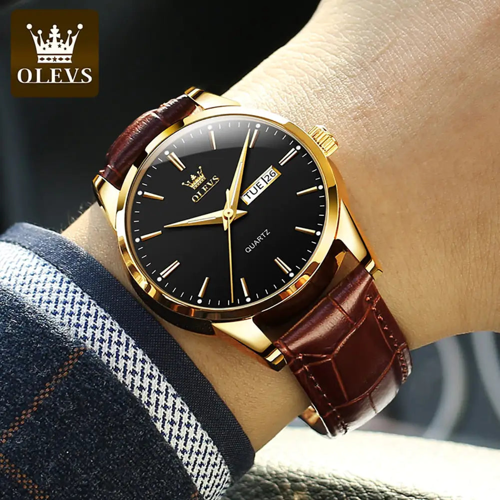 Olevs Leather Watch